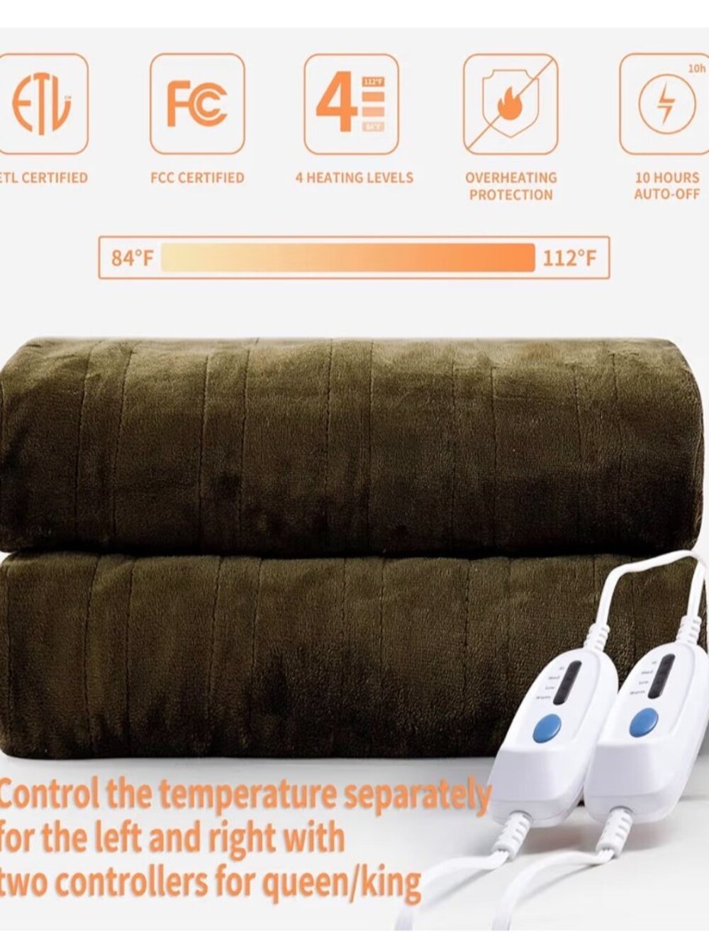 Electric Heated Blanket Queen Size NEW